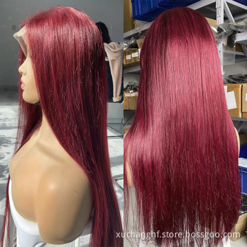 Transparent 13x6 Lace Frontal Wig 40 Inch Pre Plucked Baby Hair,Perruque HD Lace Frontal Wig Naturel Human Hair Wig Front Lace
